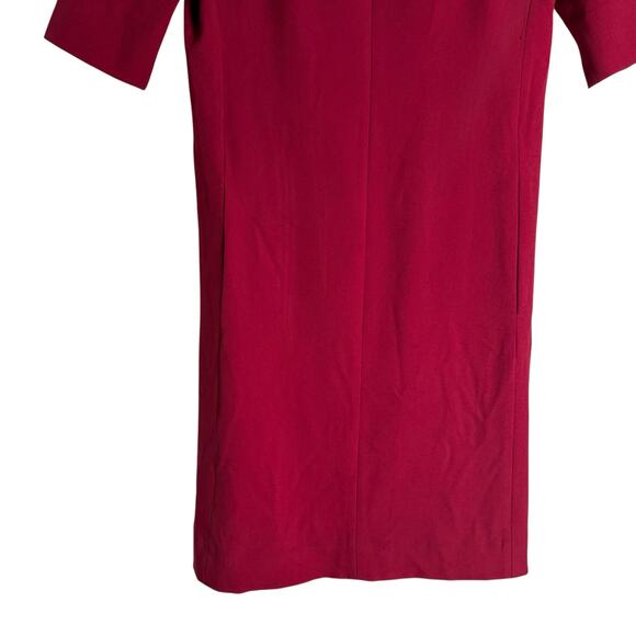 M.M. LaFleur Emily Rhubarb Red Square Neck A-Line Office Mini Dress 4 - Picture 9 of 14